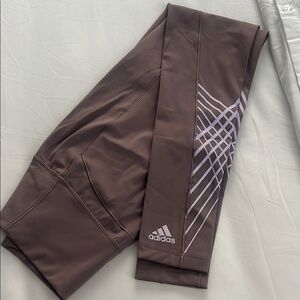Adidas purple Leggings with White Design